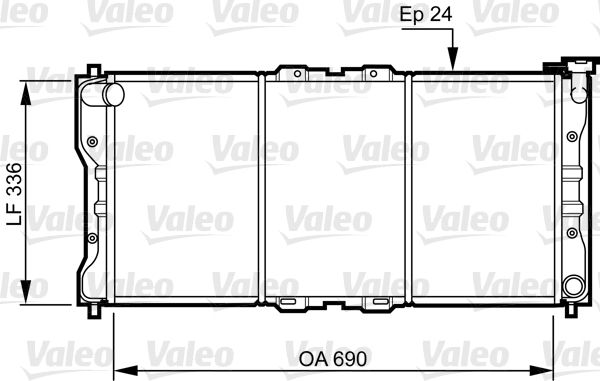 VALEO 731073 Radiator, engine cooling