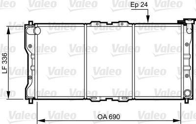 Radiator, engine cooling VALEO 731073