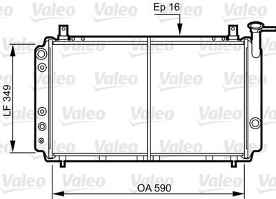 Radiator, engine cooling VALEO 731082