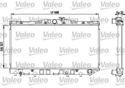 Radiator, engine cooling VALEO 731095