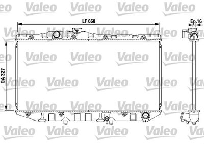 Radiator, engine cooling VALEO 731098