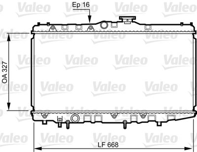 Radiator, engine cooling VALEO 731105