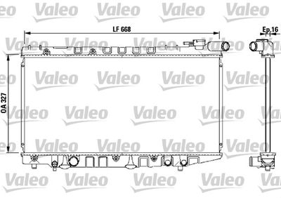 Radiator, engine cooling VALEO 731106
