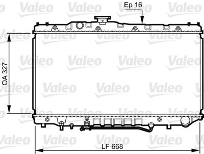 Radiator, engine cooling VALEO 731110