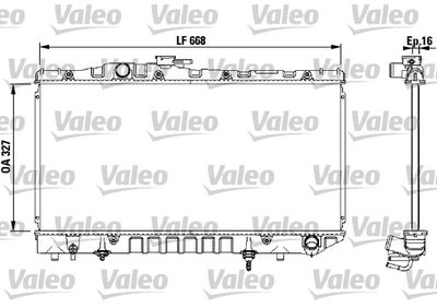 Radiator, engine cooling VALEO 731114