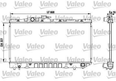 Radiator, engine cooling VALEO 731115