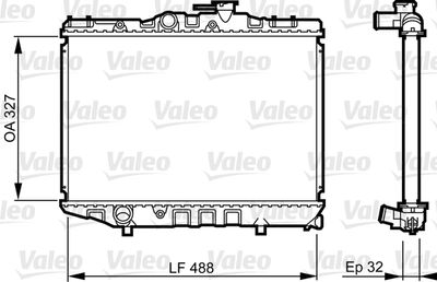 Radiator, engine cooling VALEO 731122
