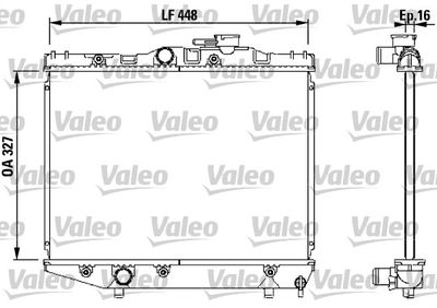 Radiator, engine cooling VALEO 731124