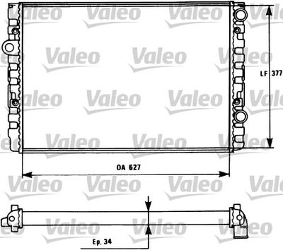 Radiator, engine cooling VALEO 731127