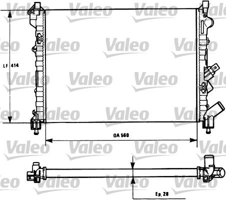 VALEO 731128 Radiator, engine cooling