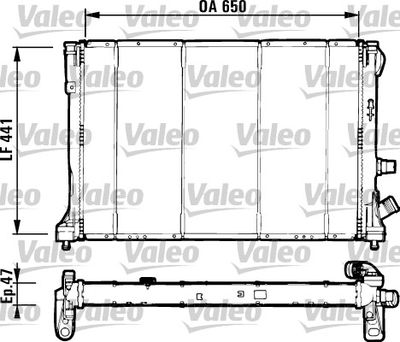Radiator, engine cooling VALEO 731129