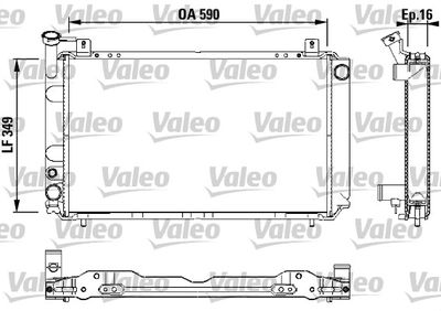 Radiator, engine cooling VALEO 731147