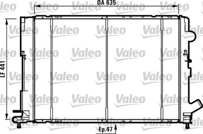 Radiator, engine cooling VALEO 731161