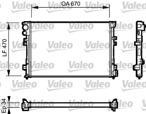 VALEO 731168 Radiator, engine cooling
