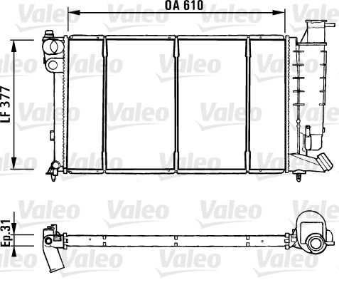 VALEO 731181 Radiator, engine cooling