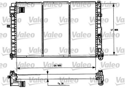 Radiator, engine cooling VALEO 731185