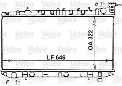 Radiator, engine cooling VALEO 731202