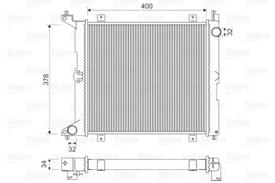 Radiator, engine cooling VALEO 731211