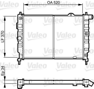 Radiator, engine cooling VALEO 731217