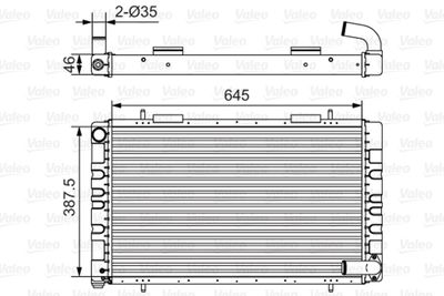 Radiator, engine cooling VALEO 731235