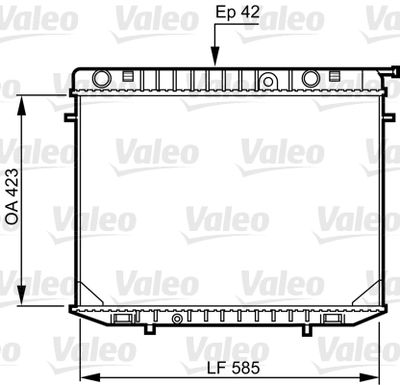 Radiator, engine cooling VALEO 731237