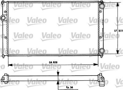 Radiator, engine cooling VALEO 731265