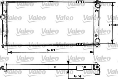 Radiator, engine cooling VALEO 731266
