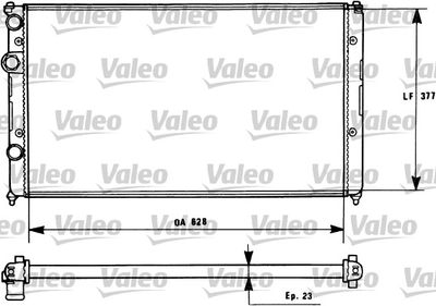 Radiator, engine cooling VALEO 731268