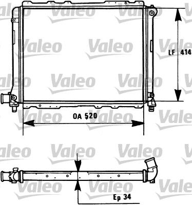 Radiator, engine cooling VALEO 731282