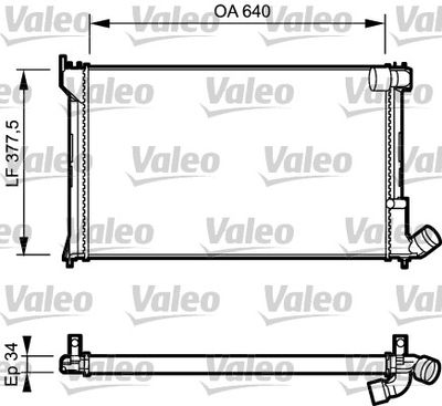 Radiator, engine cooling VALEO 731289