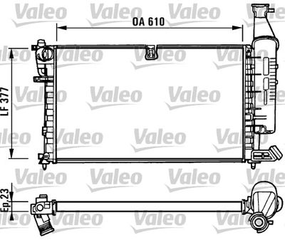 Radiator, engine cooling VALEO 731296