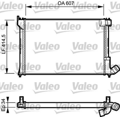 Radiator, engine cooling VALEO 731297