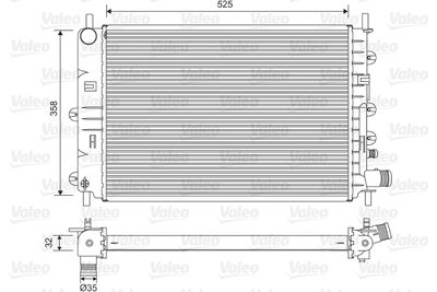 Radiator, engine cooling VALEO 731300