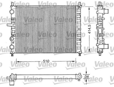 Radiator, engine cooling VALEO 731303