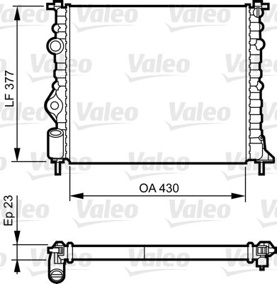 Radiator, engine cooling VALEO 731378