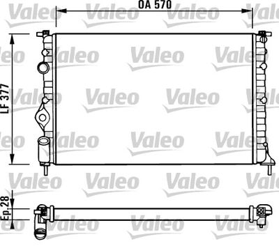 Radiator, engine cooling VALEO 731379