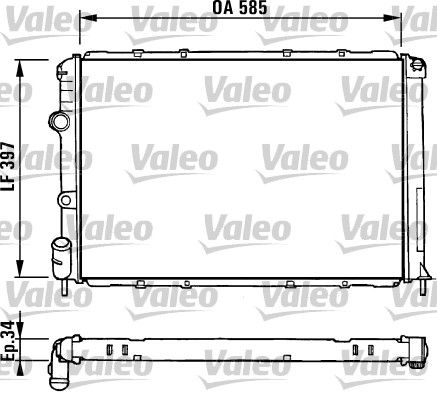 VALEO 731380 Radiator, engine cooling