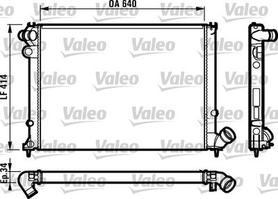 Radiator, engine cooling VALEO 731382