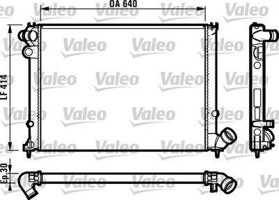 Radiator, engine cooling VALEO 731383