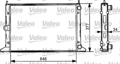 Radiator, engine cooling VALEO 731386