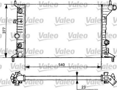 Radiator, engine cooling VALEO 731393