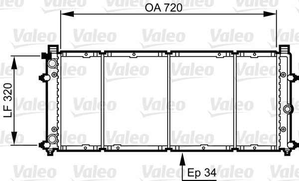 VALEO 731411 Radiator, engine cooling