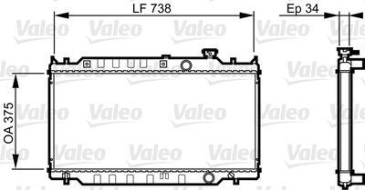 Radiator, engine cooling VALEO 731417