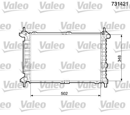 VALEO 731421 Radiator, engine cooling