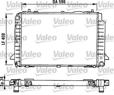 Radiator, engine cooling VALEO 731429