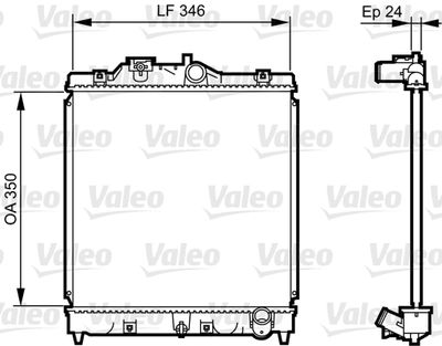 Radiator, engine cooling VALEO 731434