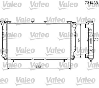 Radiator, engine cooling VALEO 731438