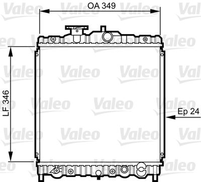 Radiator, engine cooling VALEO 731458