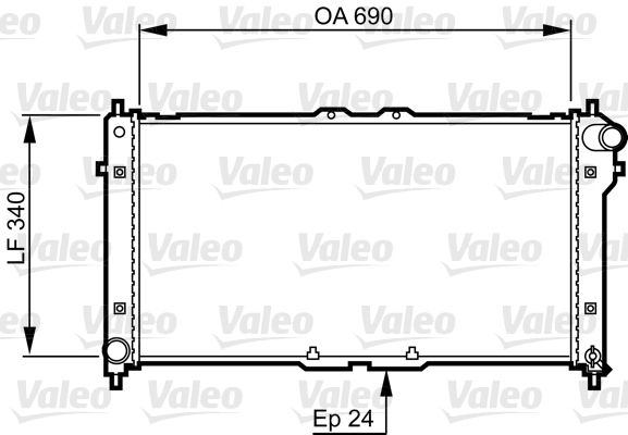 VALEO 731466 Radiator, engine cooling