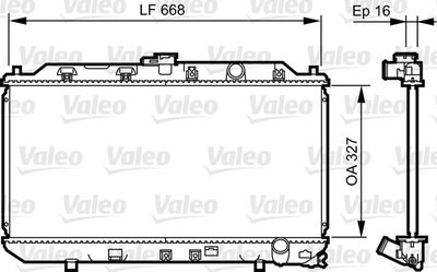 Radiator, engine cooling VALEO 731467
